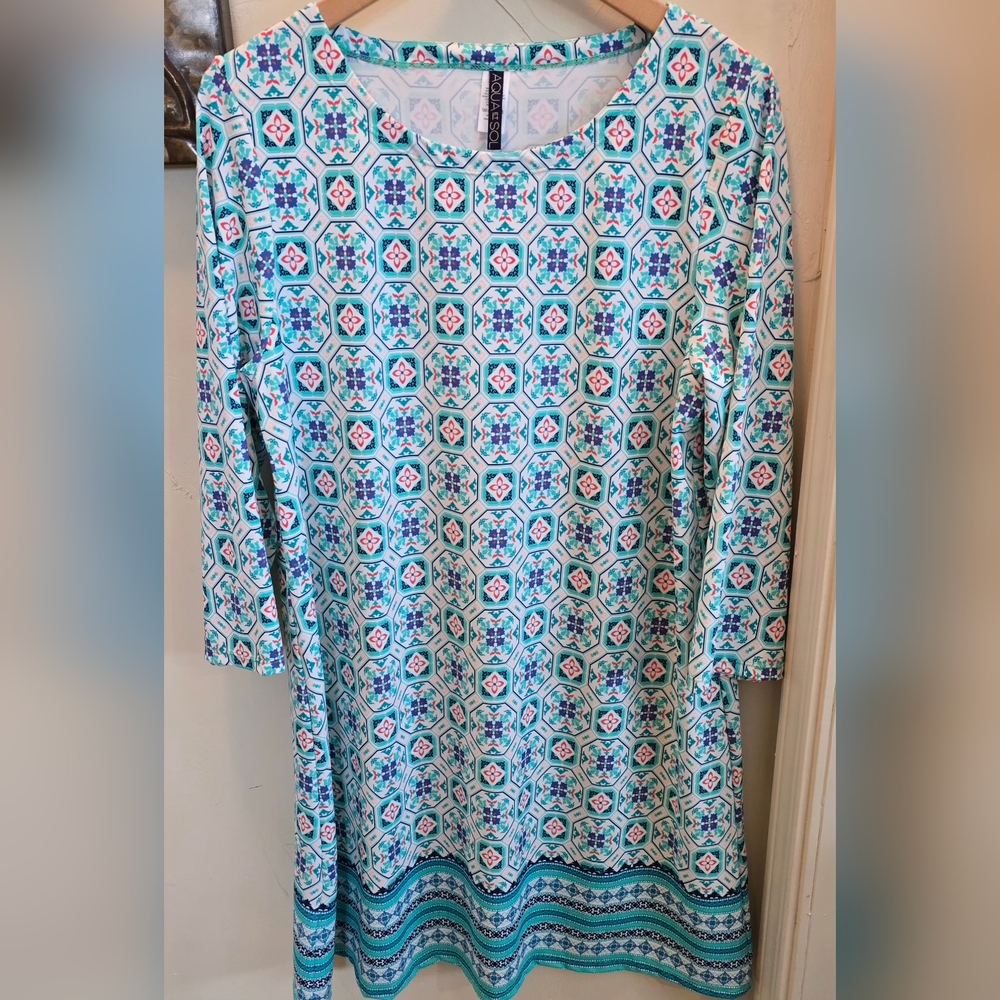 NWT Aqua Et Sol Swim Coverup UPF 50 Women's Large